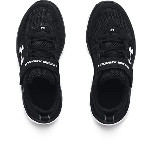 Under Armour boys Pre School Assert 9 Alternate Closure Running Shoe, Black/White, 1.5 Wide Little Kid US
