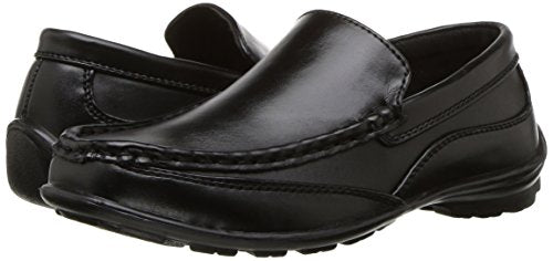 Deer Stags Boy's Booster Driving Moc Slip-On, Black, 2.5 Little Kid