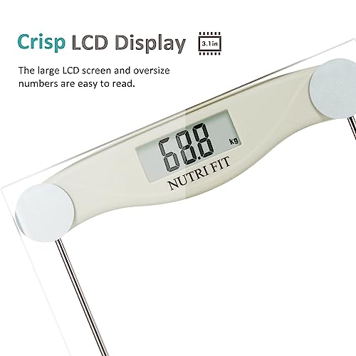 Digital Bathroom Scale for Body Weight, Precision Weighing Scale for Weight Loss, High Accuracy Measurements, 330 Pounds, Step on Technology
