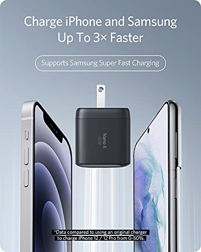 Anker USB C 715 (Nano II 65W), GaN II PPS Fast Compact Foldable Charger for MacBook Pro/Air, Galaxy S20/S10, Dell XPS 13, Note 20/10+, iPhone 13/Pro/Mini, iPad Pro, Pixel, and More