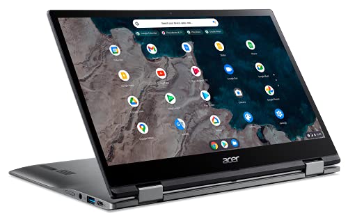 Acer Chromebook Spin 513 Convertible Laptop | Qualcomm Snapdragon 7c | 13.3" FHD IPS Touch Corning Gorilla Glass Display | 4GB LPDDR4X | 64GB eMMC | WiFi 5 | Backlit KB | Chrome OS | R841T-S4ZG, Gray