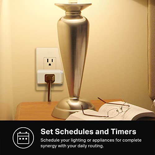 Kasa Smart Plug Mini 15A, Apple HomeKit Supported, Smart Outlet Works with Siri, Alexa & Google Home, UL Certified, App Control, Scheduling, Timer, 2.4G WiFi Only, 4-Pack (EP25P4), White