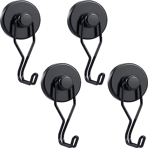 Ridegeek Magnetic Hooks, Large Magnet Hook 75LBS for Refrigerator,Grill,Holder, Heavy Duty Magnets Hooks with Neodymium,Outdoor,Utensil,Fridge,Kitchen,BBQ,Hanging