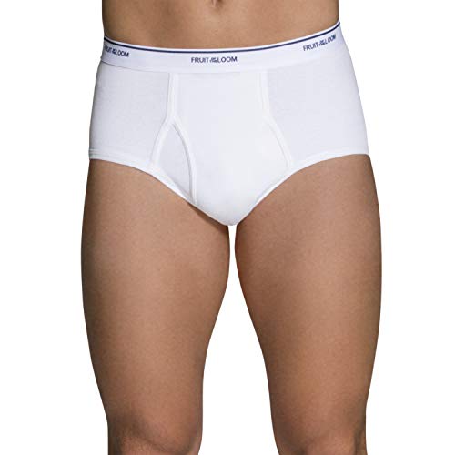 Fruit of the Loom mens Tag-free Cotton Briefs, 9 Pack - White, Medium US