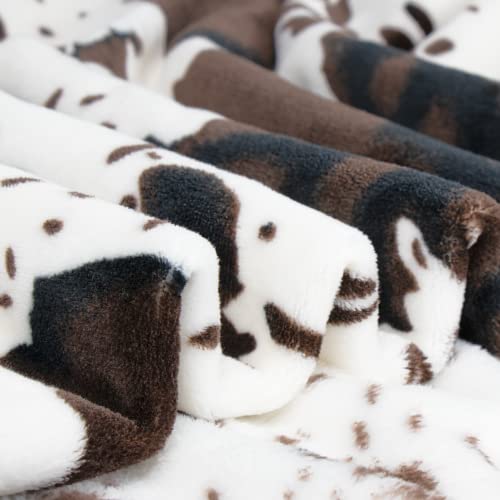 Lightweight Cow Print Blanket Plush Fleece Fuzzy Cute Cow Printed Throw Blanket Soft Warm Cozy Flannel Black Cow Blankets and Throws Small Bedding for Baby Girls Boys Toddler Bed Couch 40x50 inch