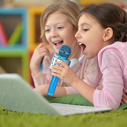 Keyian Karaoke Microphone for Kids Adults, Bluetooth Microphone Wireless Gifts for 2 4 5 7 Year Old Girls Toys 6-8-10 Years Old