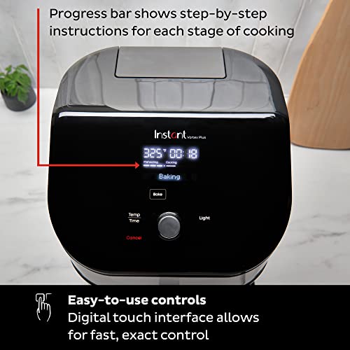 Instant Vortex Plus 6QT Air Fryer with Odor Erase Technology, 6-in-1 Functions that Crisps, Roasts, Broils, Dehydrates, Bakes & Reheats, 100+ In-App Recipes, from the Makers of Instant Pot, Black