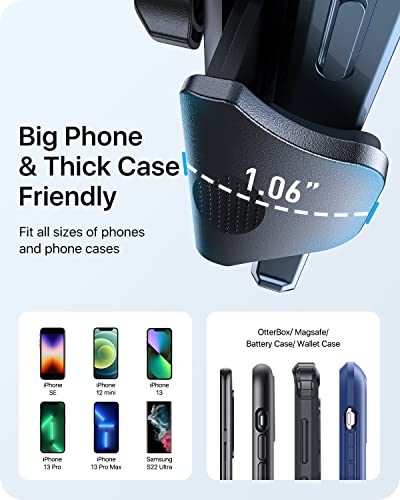 andobil Phone Mount for Car (Bumpy Roads Friendly) Cell Phone Holder Car — Easy Clamp Hands-Free Universal — Compatible with Dashboard-Windshield-Vent iPhone 14 13 12 Pro Max, Samsung S23 All Phones