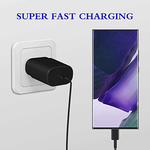 25W Type C Super Fast Charger with 6FT USB C to C Charger Cable Compatible with Samsung Galaxy S23 Ultra/S23/S23+/S22/S22 S21 S20 Ultra/S22+/S21+/ Ultra/S20/S20+/, 2PacK