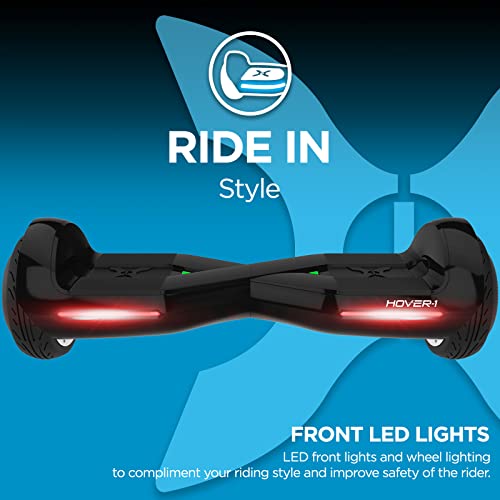 Hover-1 Dream Hoverboard Electric Scooter Light Up LED Wheels , Jet Black, 25 x 9 x 9