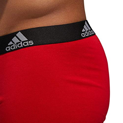 adidas Men's Stretch Cotton Trunk Underwear (3-Pack), Scarlet Red/Black/Onix Grey, XX-Large
