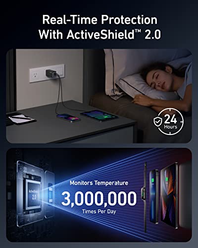 Anker USB C Charger, Anker GaNPrime 65W, 3-Port Fast Compact Foldable Wall Charger for MacBook Pro/Air, iPad Pro, Galaxy S22/S21, HP Spectre, Note 20/10+, iPhone 14/Pro, Pixel, and More