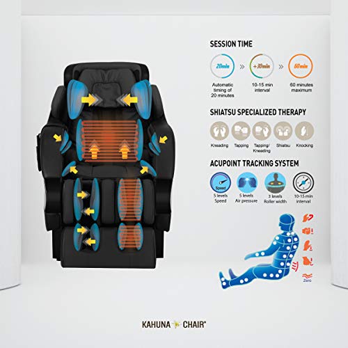 Kahuna Massage Chair-Premium SL-Track SM-7300S Black-Ultimate Relaxation Experience for Home with Superior Comfort and Support, Massage Chairs Perfect for Personal Use