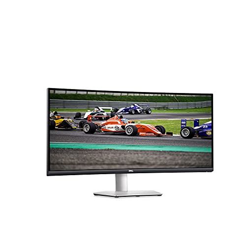 Dell S3422DW Curved Monitor - 34-inch WQHD (3440 x 1440) Display, 1800R Curved Screen, Built-in Dual 5W Speakers, 4ms Grey-to-Grey Response Time, 16.7 Million Colors - Silver