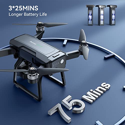 Bwine F7 GPS Camera Drone with FAA Certification Completed for Adults 4K Night Vision, 3-Axis Gimbal, 2 Miles Long Range, 75 Mins Flight Time Professional Drone with 3 Battery, Auto Return+Follow Me+Fly Around+Beginner Mode