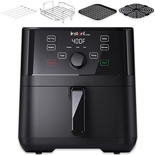 Instant Pot 5.7-QT Air Fryer Oven with Accessories, From the Makers of Instant Pot, Customizable Smart Cooking Programs, Digital Touchscreen, Dishwasher-Safe Basket, App with over 100 Recipes