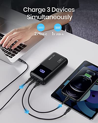 INIU Power Bank, 25000mAh 65W USB C Laptop Portable Charger, PD QC Fast Charging 3-Output External Battery Pack for Laptop MacBook Dell XPS iPad Tablet Steam Deck iPhone 15 14 13 Pro Samsung S22 etc