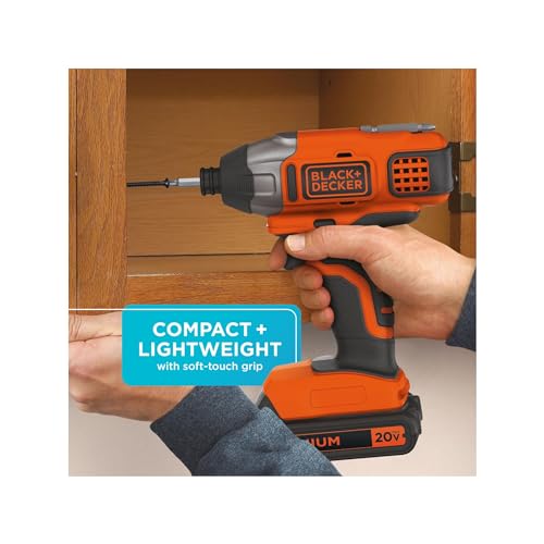 BLACK+DECKER 20V MAX* POWERCONNECT 1/4 in. Cordless Impact Driver Kit (BDCI20C)