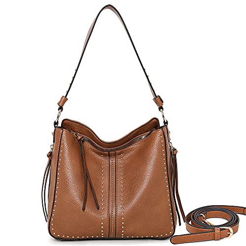 Montana West Purse Hobo Bags for Women Handbags Leather Cross Body Purses Totes Bag Brown MBB-MWC-1001S-BR