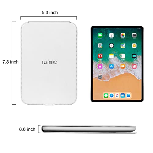 Flymiro Lighted Makeup Vanity Mirror with 72 LED Lights, Portable Travel Mirror with 3 Colors Lighting, Dimmable Touch Screen,USB Rechargeable,Tabletop Desk Foldable Cosmetic Mirror with Lights