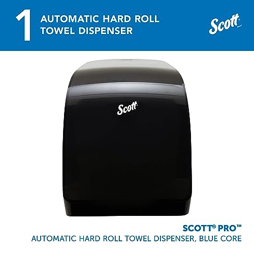 Scott Pro Automatic Hard Roll Paper Towel Dispenser System (34348), for Blue Core Scott Pro Roll Towels, Smoke/Black, 1 / Case