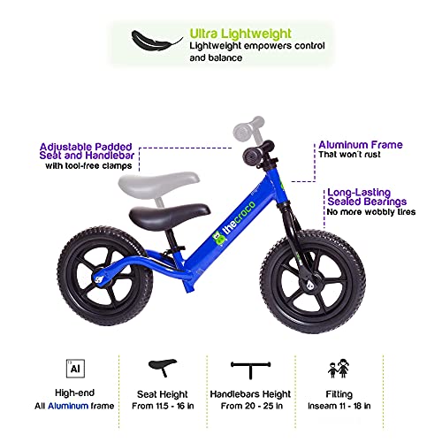 The Original Croco Ultra Lightweight and Sturdy Balance Bike. 3 Models for 2, 3, 4 and 5 Year Old Kids. Unbeatable Features. Toddler Training Bike, No Pedal. The lightest and Most Equipped