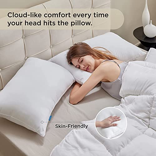 Bedsure Pillows King Size Set of 2 - King Size Bed Pillows for Sleeping, Hotel Quality King Pillows 2 Pack with Medium Support, Down Alternative Pillow for Side and Back Sleeper