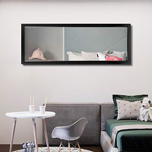 NeuType 43"x16" Full Length Mirror Wall Mirror Floor & Full Length Mirrors Body Mirror Standing Mirror Black Mirror Shower Mirror Boho Mirror Polystyrene Frame No Stand