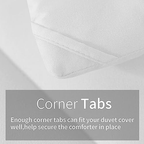 HYLEORY Full Size Comforter Set with 2 Pillow Shams - Down Alternative Bed Comforters Bedding Sets for All Season - Lightweight - Machine Washable - White
