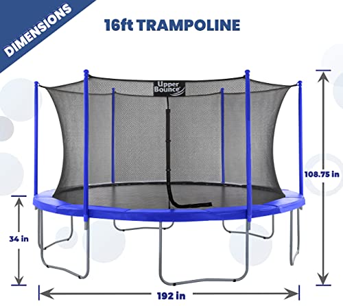 Machrus Upper Bounce Trampoline 7.5FT 9FT 10FT 12FT 14FT 15FT 16FT, Enclosed Trampoline, Trampoline Kids, Trampoline Adults, Trampoline Kids and Adults, Kids Trampoline, Recreational Trampolines