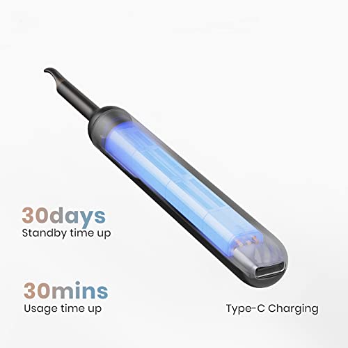 Ear Wax Removal Tool, Ear Cleaner Otoscope with Light, Ear Cleaning Kit with 12 Pcs Ear Set, Ear Wax Cleaner with 12 Ear Pick, Ear Camera for iPhone, iPad, Android Phones