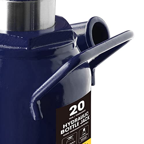 BIG RED 20 Ton (40,000 LBs) Torin Hydraulic Stubby Low Profile Car Bottle Jack for Auto Repair and House Lift, Blue, AT92007AU