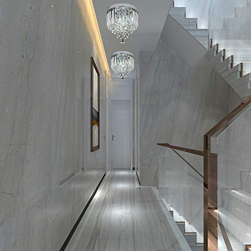 Nobranded Mini Crystal Chandelier Flush Mount Ceiling Light for Bedroom, Hallway, Bar, Kitchen, Bathroom Pendant Lamps