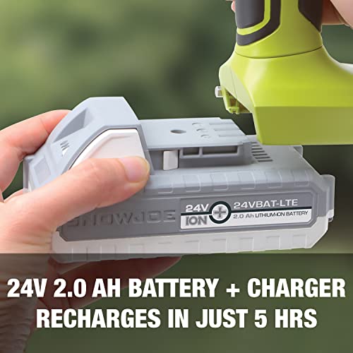 Sun Joe 24V-HCS-LTE-P1 24-Volt iON+ Cordless Mini Chainsaw, Green & SWJ-OIL Premium Bar, Chain and Sprocket Oil, All Season Chainsaw Chain Lubrication, 1-Quart