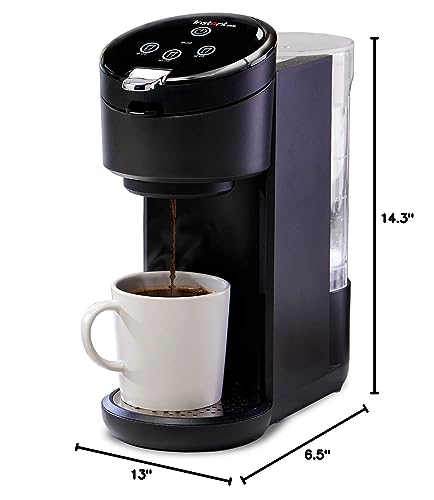 Instant Solo Single Serve Coffee Maker, From the Makers of Instant Pot, K-Cup Pod Compatible Coffee Brewer, Includes Reusable Coffee Pod & Bold Setting, Brew 8 to 12oz., 40oz. Water Reservoir, Black