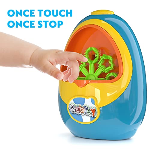 BubToy Bubble Machine for Kids - Automatic Bubble Blower 5000+ Bubbles Per Minute, High Output Bubble Maker Toys Bubbles for Toddlers, Christmas Birthday Gifts for 3 4 5 6 7 8 Years Old Boys Girls