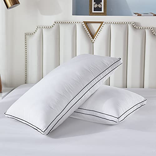Gehannah Bed Pillows for Sleeping(2 Pack), Luxury Plush Soft Pillow with Home and Hotel, Breathable Microfiber Cover Skin-Friendly Pillows for Side Back Sleepers