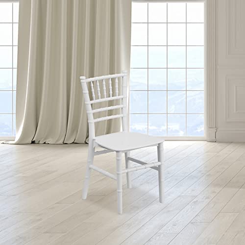 Flash Furniture HERCULES 10 Pack Child’s White Resin Party and Event Chiavari Chair for Commercial & Residential Use