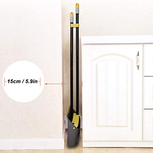 Broom with Dust Pan,Stand up Dust Pans with Long Handle 40"/52" Broom and Dustpan Combo Set for Home Kitchen Shop Indoor Commercial Heady Duty Upright Lobby Dustpan