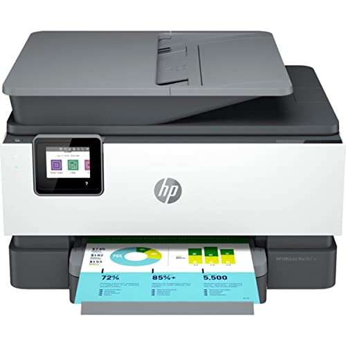 HP OfficeJet Pro 9015e Wireless Color All-in-One Printer with bonus 6 months Instant ink with HP+ (1G5L3A),Gray