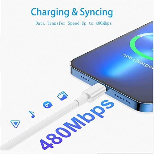 Apple USB Lightning Cable 3Pack 3FT Apple Charger Wire iPhone Fast chaging Cable Apple MFi Certified for iPhone 14/13/12/11 Pro Max/XS MAX/XR/X/8/7/Plus/6S/6/SE/5S/iPad