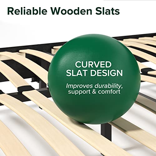ZINUS Jade Faux Leather Upholstered Platform Bed Frame / Mattress Foundation with Wood Slat Support / No Box Spring Needed / Easy Assembly, Full