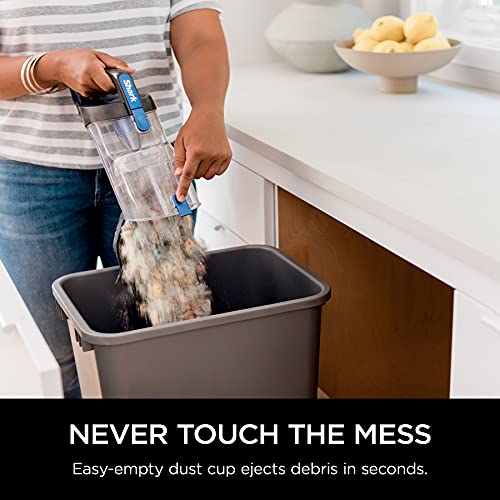 Shark ICZ362H Vertex Pro Powered Lift-Away Cordless Vacuum with IQ Display, DuoClean PowerFins, Includes Crevice Tool, Pet Multi-Tool & Anti-Allergen Dusting Brush, 60min Runtime, Electric Blue