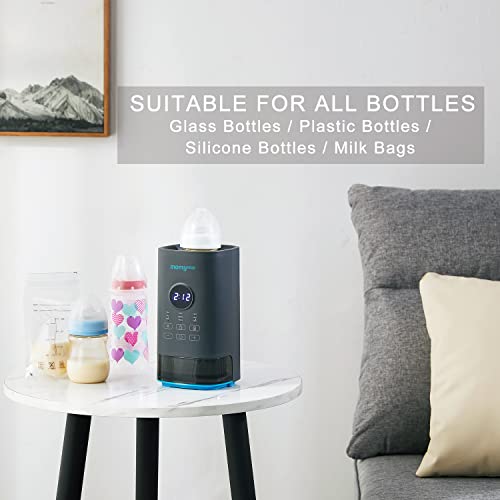 Bottle Warmer, Fast Baby Bottle Warmer with Accurate Display Timer, Milk Warmer for Breastmilk, Temperature Control 24H Keep Warm and Auto Shutoff (Blue)