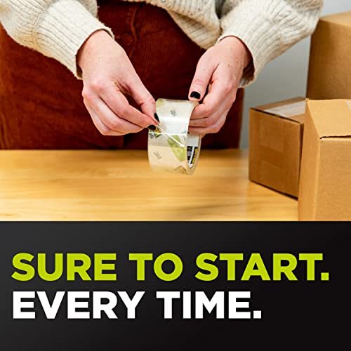 Scotch Sure Start Packing Tape, Clear, Quiet Unwind and Easy Start, 1.88 in. x 54.6 yd., 2 Tape Rolls