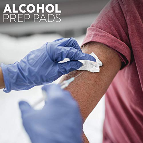 Care Touch Alcohol Wipes - Individually Wrapped Alcohol Prep Pads with 70% Isopropyl Alcohol, Great for Medical & First Aid Kits - Sterile, Antiseptic 2-Ply Rubbing Alcohol Pads - 100 count