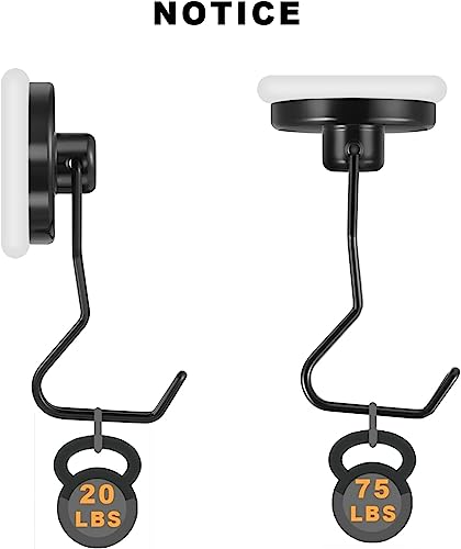 Ridegeek Magnetic Hooks, Large Magnet Hook 75LBS for Refrigerator,Grill,Holder, Heavy Duty Magnets Hooks with Neodymium,Outdoor,Utensil,Fridge,Kitchen,BBQ,Hanging