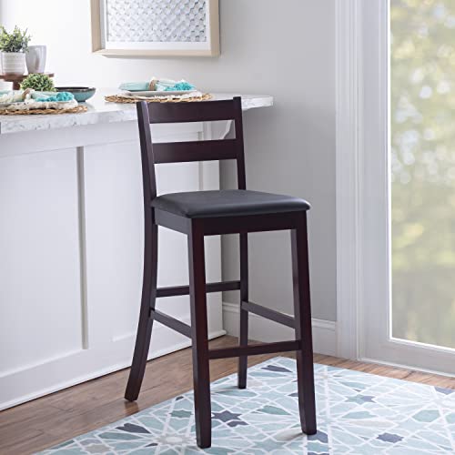 Linon Merlot Soho Armless Barstool Triena Stool, Bar Height