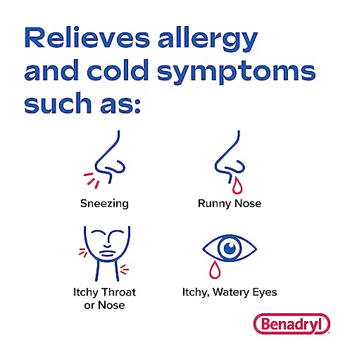 Benadryl Ultratabs Go Packs, Antihistamine Allergy Medicine Tablets with Diphenhydramine HCl, Convenient for Travel & On-The-Go Cold & Allergy Relief, 60 Packets of 2 Tablets