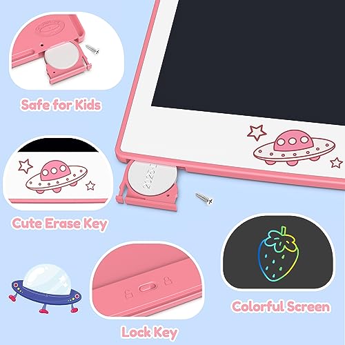Hockvill LCD Writing Tablet for Kids 3 in 1 Pack, 8.8 Inch Learning Toys for 3 4 5 6 7 8 Year Old Girls Boys, Toddler Drawing Pad Doodle Board Travel Essentials Christmas Birthday Gift for Children